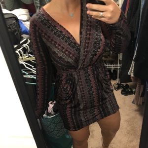 BCBG Long Sleeve Mini Dress